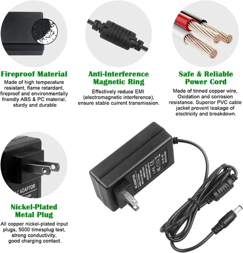 Miniatura 5 de Adaptador de fuente de alimentación de 12V 4A - LeTaoXing AC 100-240V 50/60Hz a DC 12V/4A 48W cargador 0.217 in x 0.098 in 12V4A para tira de luz