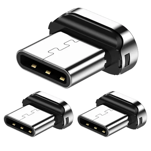 Miniatura 9 de Kuulaa Paquete de 3 cables de carga magnéticos, cable Lightning magnético, cargador de teléfono magnético de 3 A, carga rápida con puntas de carga 3