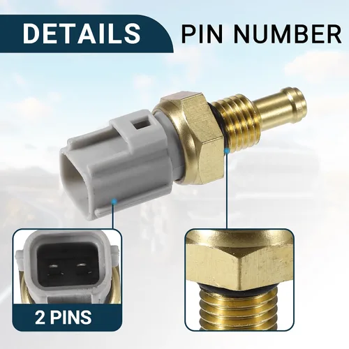 Miniatura 4 de F FIERCE CYCLE Sensor de temperatura del refrigerante para Mazda 3 Durable No.L35G-18-840 Sensor de temperatura del agua tono dorado