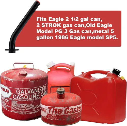 Miniatura 5 de Boquilla de lata de gas sin tapa y tapón de goma de repuesto para latas de gas Eagle y boquilla de lata Jerry Spout 1.5 (1 paquete)