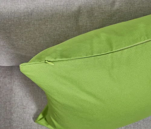 Miniatura 6 de TangDepot - Funda de almohada decorativa de algodón sólido, 12 x 12 pulgadas, verde manzana
