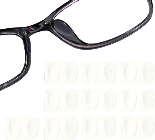 Miniatura 8 de lvvfit Almohadillas de nariz para gafas, almohadillas adhesivas antideslizantes para la nariz, almohadilla de silicona suave para lentes, anteojos