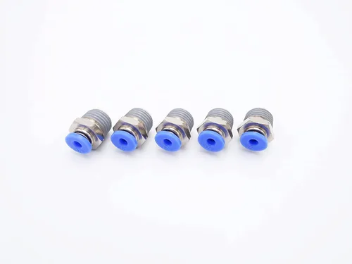 Conexión a presión 1/8" tubo OD x 1/4" rosca NPT macho, conectores de aire y agua de línea recta de macho neumático de conexión rápida de empuje