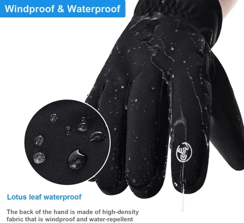 Miniatura 4 de Timepoch Guantes de invierno para hombres y mujeres, guantes cálidos para pantalla táctil, resistentes al viento, guantes térmicos, guantes de nieve