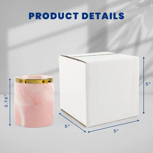 Miniatura 2 de Golden State Art, Paquete de 28 cajas de envío de 5 x 5 x 5 para tazas de café, velas, regalos por correo, embalaje, almacenamiento, caja de cartón