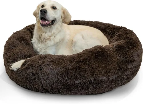 Miniatura 55 de Best Friends by Sheri - The Original Calming Donut - Cama calmante en forma de dona para perros y gatos - Pelo corto, gris, S, 23 x 23 pulgadas Gris