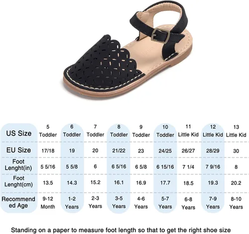 Miniatura 96 de THEE BRON Sandalias cómodas para niñas, zapatos para niños, sandalias rellenas