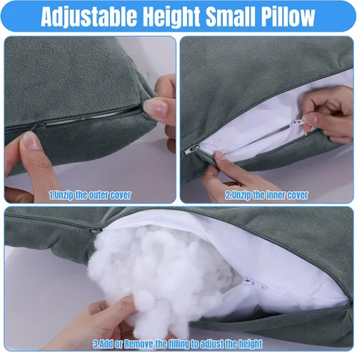 Miniatura 8 de HOMBYS Almohada ajustable que eleva las piernas, almohadas de elevación de piernas de espuma de alta densidad para después de la cirugía, almohada