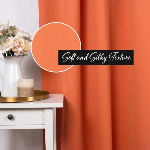 Miniatura 4 de Best Home Fashion Paneles de cortinas opacas de alta calidad, con aislamiento térmico sólido, cortinas opacas para tratamiento de ventanas