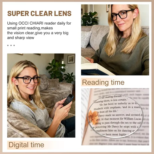 Miniatura 3 de OCCI CHIARI Gafas de lectura cuadradas grandes para mujer