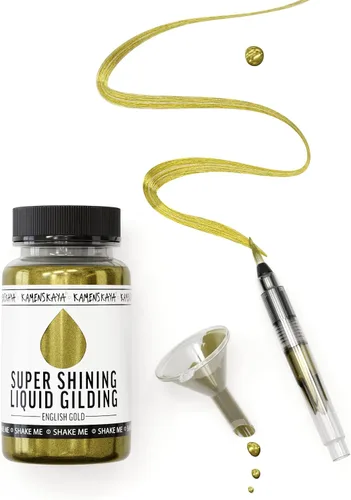 Miniatura 21 de KAMENSKAYA Liquid Silver Leaf Paint - Hoja líquida plateada de secado rápido a base de alcohol, 0.68 fl oz (0.7 fl oz)