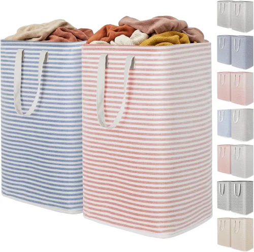 Miniatura 19 de Lifewit Cesta de Ropa Sucia Grande Plegable, Cesta de Ropa Independiente Impermeable con Almacenamiento y Asas de Fácil Transporte para Ropa en Azul