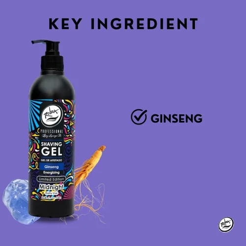 Miniatura 2 de Rolda Midnight Ginseng - Gel de afeitar para pieles sensibles, gel de afeitar transparente y no espumoso para hombres, gel de afeitado sin golpes