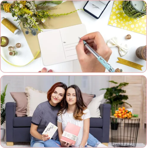 Miniatura 6 de Prudiut 48 hojas de postales de acuarela de 4 x 6, postales en blanco de 140 libras/300gsm, tarjetas de papel de acuarela, suministros de arte, Rosa