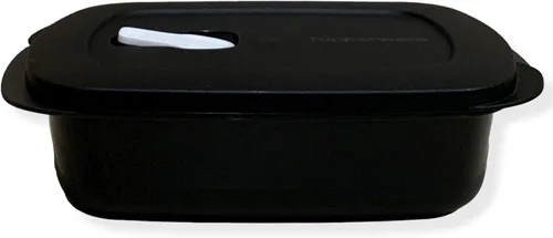 Miniatura 2 de Tupperware CrystalWave - Recipiente rectangular para microondas, 4 tazas, color negro
