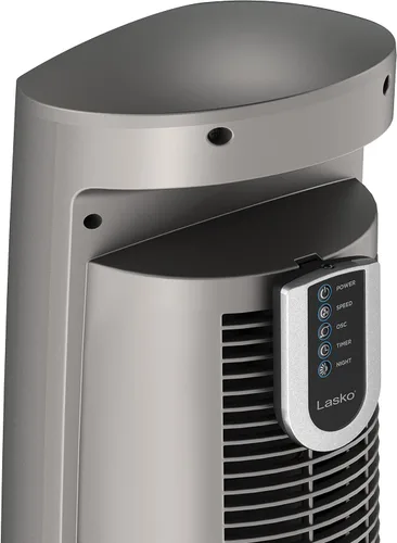 Miniatura 7 de Lasko Ventilador de torre oscilante con control remoto, ventiladores de piso silenciosos para dormitorio, 42 pulgadas, grano de madera y gris, T42954