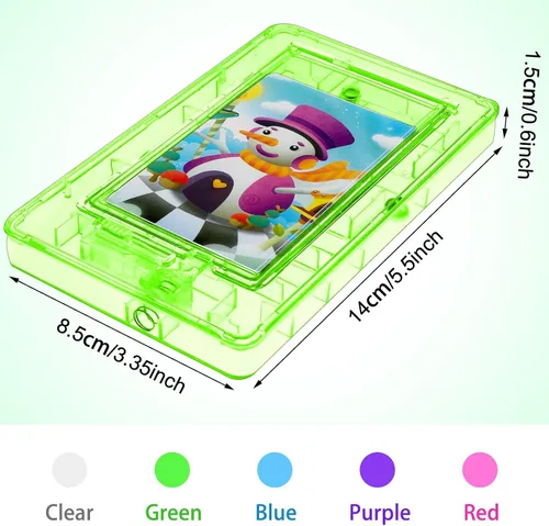 Miniatura 3 de Civaner Caja de rompecabezas de 10 piezas para tarjetas de regalo, laberinto de dinero, soporte de plástico para tarjetas de rompecabezas