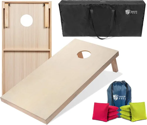Miniatura 37 de Tailgating Pros Tablas para juego de cornhole - 4 x 2 pies y 3 x 2 pies. Juego de cornhole con estuche de transporte y juego de 8 bolsas de maíz