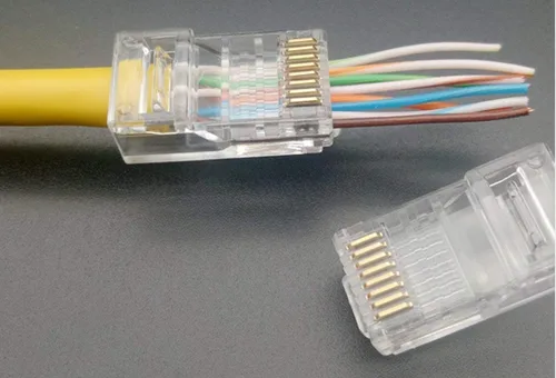 Miniatura 9 de RJ45 CAT6 CAT6A - Conector de paso de 23 AWG, paquete de 50 cables - End Bold Ethernet 8P8C - Enchufe modular chapado en oro