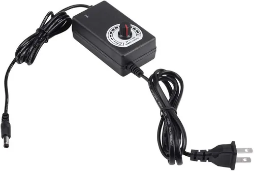 Convertidor de adaptador de CA a CC 3-12V 2A Controlador de velocidad de motor de fuente de alimentación ajustable con enchufe de EE. UU