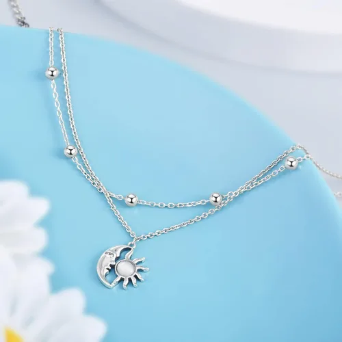 Miniatura 31 de CHIC & ARTSY Tobilleras de plata de ley S925 para mujer, pulsera de tobillo ajustable multicapa para playa, joyería de verano para mujer, de 10 a 11