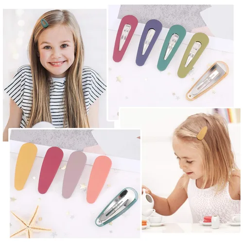 Miniatura 3 de Boobeen Paquete de 20 pinzas para el cabello – Pinzas de pelo de metal acrílico para mujeres – Pasadores de pelo mate para niñas – Horquillas