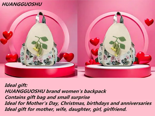 Miniatura 19 de HUANGGUOSHU Mochila de algodón tejida de algodón bohemio con bordado de lona estilo bohemio con múltiples bolsillos retro linda mochila cartera