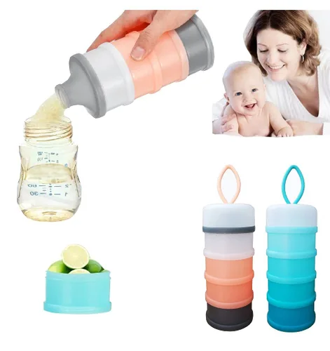 Miniatura 6 de Contenedor de almacenamiento de aperitivos de 4 piezas, sin derrames, portátil y apilable, contenedor de viaje para proteínas en polvo, fórmula