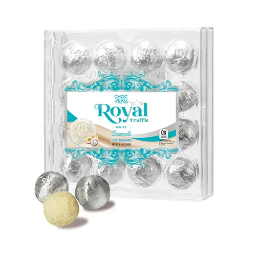 Miniatura 10 de ChocZero Trufas de Chocolate Negro con Avellana, Veganas, Sin Azúcar, Sin Gluten, Regalo de Vacaciones Keto, Alto en Fibra, 16 Piezas Envueltas