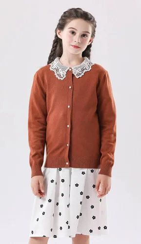Miniatura 3 de SMILING PINKER cardigan de cuello redondo para niñas