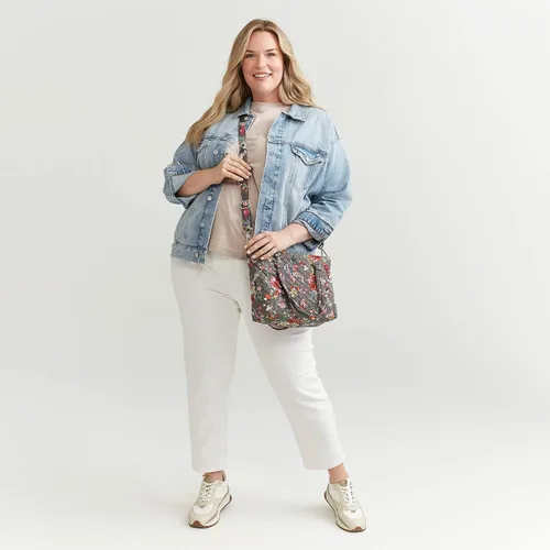 Miniatura 6 de Vera Bradley Bolso bandolera de algodón con múltiples correas