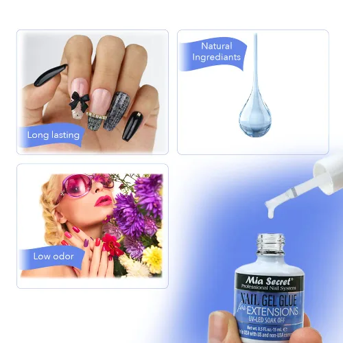 Miniatura 6 de MIA SECRET PEGAMENTO DE GEL DE UÑAS DE 0.5 Floz PARA EXTENSIONES UV-LED SOAK OFF