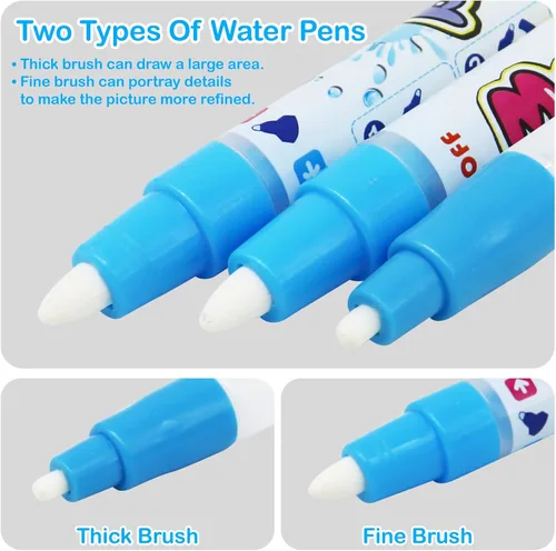 Miniatura 7 de Jasonwell Tapete para dibujar agua acuática de 31 x 31 pulgadas, tapete grande de dibujo mágico para colorear, juguetes educativos, regalos