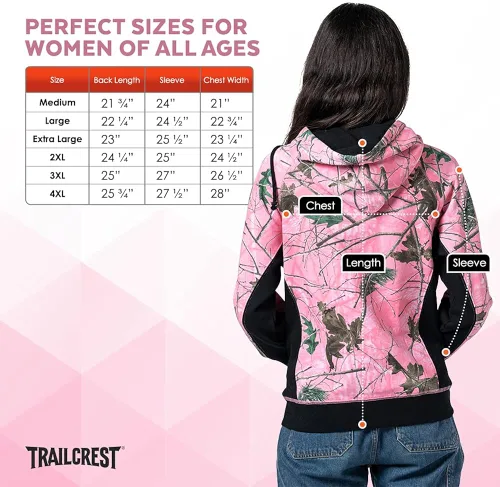 Miniatura 4 de TrailCrest Sudadera con capucha y cremallera completa para mujer