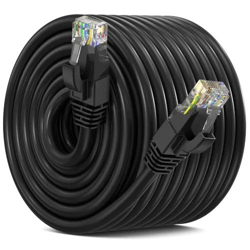 Miniatura 29 de Maximm Cable Ethernet Cat 6, cable de red y conexión de alta velocidad de 100 pies, UTP, 10 Gbps, cable Ethernet de 550 MHz, color negro