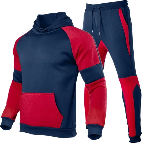 HHGKED Conjunto deportivo de 2 piezas para hombre, trajes deportivos de manga larga, trajes casuales