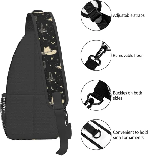 Miniatura 3 de Small Crossbody Bags for Women Men - Vintage Western Cowboy 1 Print Adjustable Shoulder Bag Fanny Packs Belt Sling Bag Crossbody Purses Backpack for