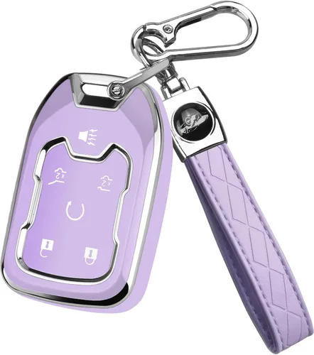 Miniatura 12 de QBUC Funda para llavero Chevy, funda para llavero para Chevy Suburban Tahoe, GMC, Sierra, Acadia, Terrain, Silverado, protector de llavero para 1500