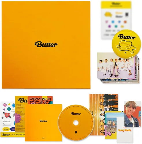 Álbum BTS - [Butter] (versión crema) CD-R + libro de fotos + tarjetas líricas + tarjeta de foto instantánea + soporte de fotos + tarjeta de mensaje