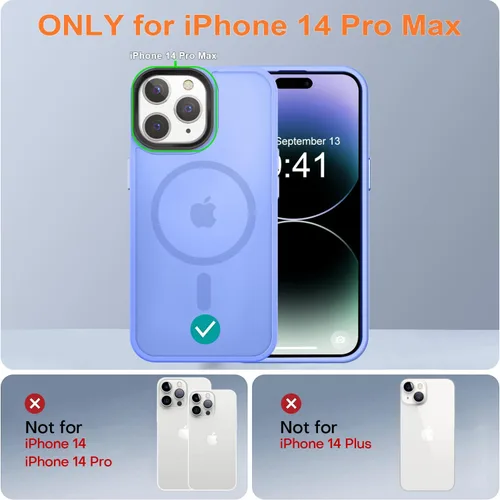 Miniatura 200 de Fuerte magnético para iPhone 11, compatible con Magsafe, [resistente a caídas de 13 pies] Funda trasera translúcida mate con sensación de piel