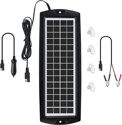 Miniatura 9 de Sunway Solar Cargador de Batería de Goteo y Mantenedor para Automóvil Panel Solar de 12V Cargador de Batería con Enchufe para Encendedor