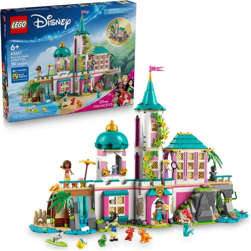 LEGO Disney Princess Castillo y Mascotas Reales Juguetes Infantiles - Set de Construcción para Juego de Rol para Niñas y Niños, Edades 6+ - Incluye