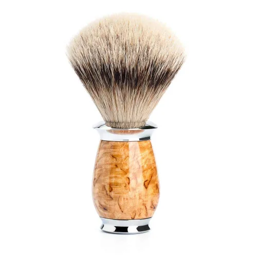 Miniatura 3 de MÜHLE PURIST Karelian Masur Birch Juego de 3 piezas Silvertip Badger Safety Razor Set