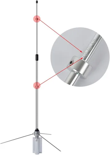 Miniatura 2 de HYS Radio móvil UHF de 100 vatios de frecuencia alterable Antena móvil de aleación de aluminio para 350-500 Mhz dispositivo repetidor Motorola