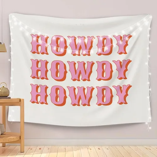 Miniatura 6 de OGILRE Tapiz para colgar en la pared, diseño bohemio azul preppy howdy para el hogar, decoración de dormitorio de niñas, tapices retro hippy preppy