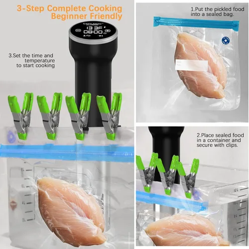Miniatura 9 de CATTLEMAN Sous Vide Machines Wi-Fi, 1000 W, IPX7 impermeable, circulación de inmersión, cocina precisa, cocina Suvee con control preciso
