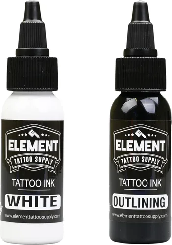 Miniatura 35 de Element Tattoo Supply - Tinta de tatuaje negra prémium - Tinta de tatuaje profesional y suministros para contorno, sombreado y mezcla - Tinta