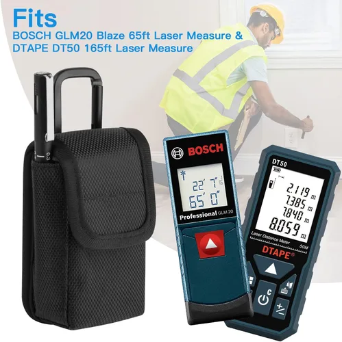 Miniatura 3 de Funda de medición láser 1680D compatible con Bosch GLM20 Blaze de 65 pies de distancia láser y medición láser DTAPE DT50 de 165 pies y GLM100-23