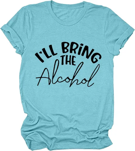 Camiseta de verano para mujer, manga corta, casual, con gráficos, sexy, cuello redondo, manga corta, divertida, para vacaciones