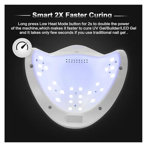 Miniatura 4 de Lámpara LED UV de 48 W, 24 luces LED para manicura, secado de uñas, lámpara de esmalte de uñas, 30 s/60 s/doble potencia, herramienta de manicura